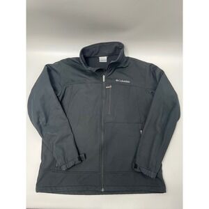 Columbia Black Softshell Full Zip Jacket Men's Size L
